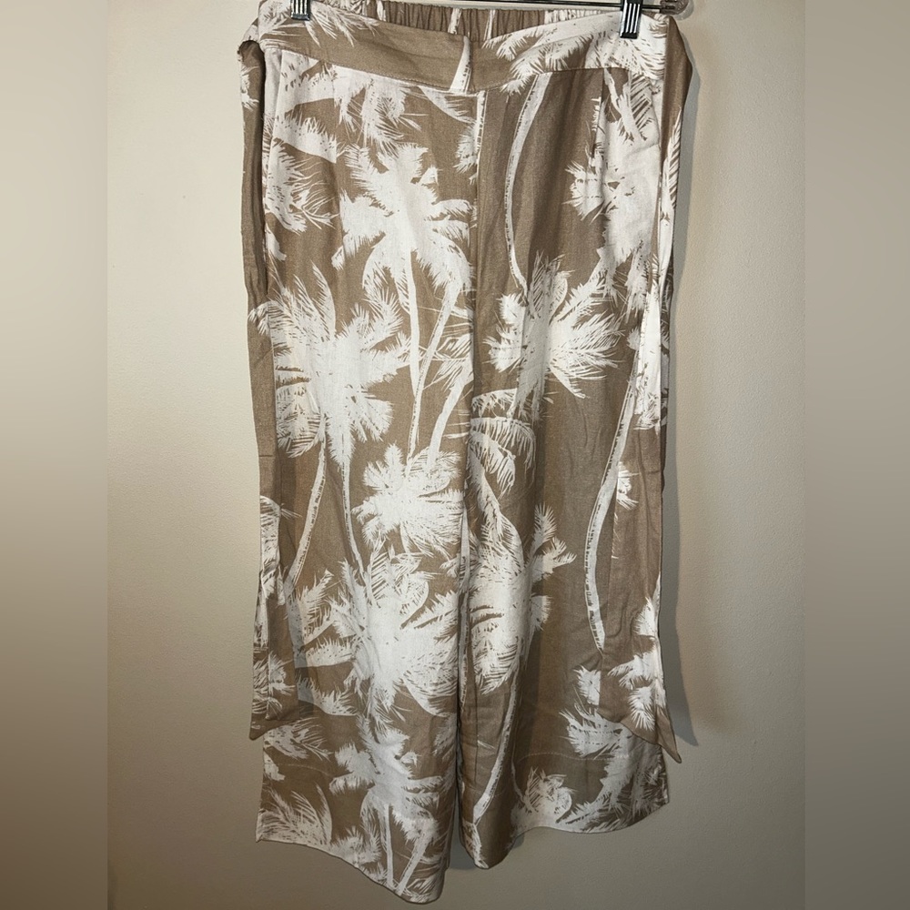 wide leg beach pants ¾ length capri